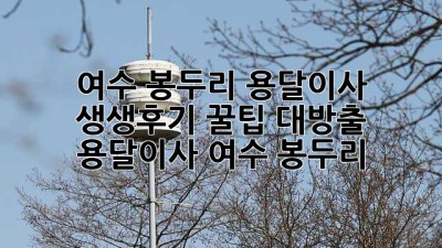여수 봉두리 용달이사 생생후기🚚💨 꿀팁 대방출! #용달이사 #여수 #봉두리